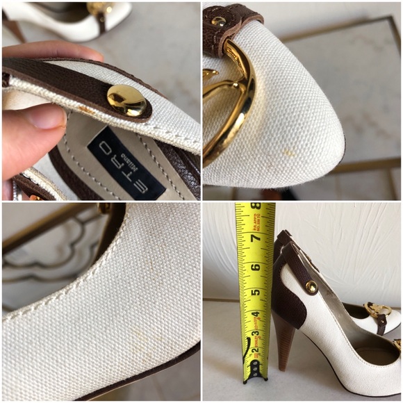 ETRO White and Leather Heels - Picture 8 of 8